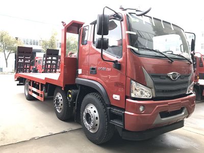 國六福田小三軸挖機平板拖車 國六福田小三軸挖機平板拖車